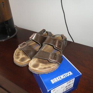 Birkenstock sandals/brown/leather/9/39